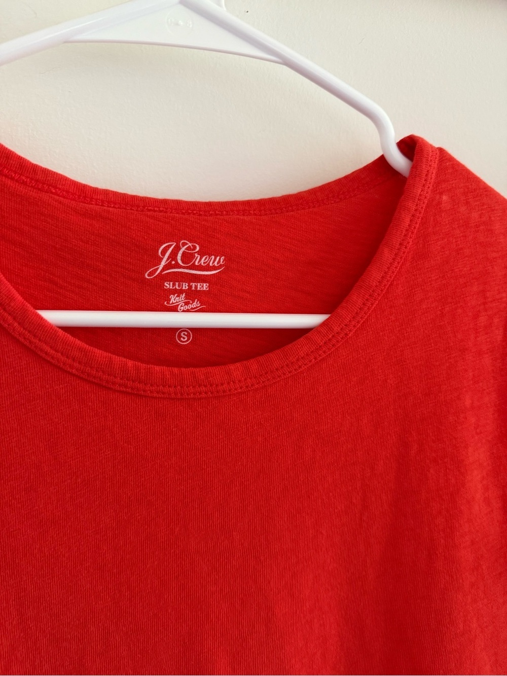 J. CREW Tee Vintage Slub Cotton Orange Tee Small - Picture 2 of 5